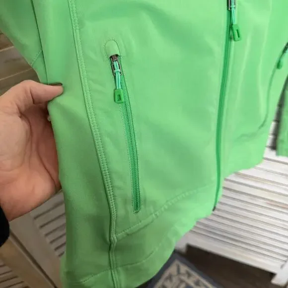 PATAGONIA Women's S Simple Guide Hoodie Lime Green Zip Front Outdoor Jacket - Picture 10 of 16